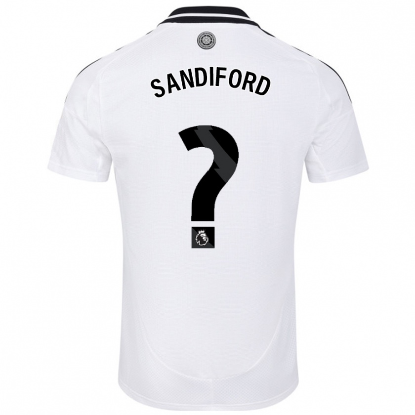 Kandiny Hombre Camiseta Shaquille Sandiford #0 Blanco 1ª Equipación 2024/25 La Camisa Chile