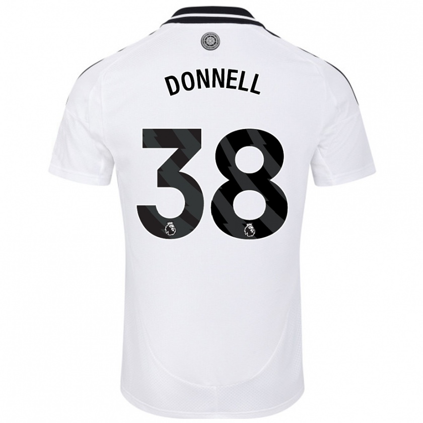 Kandiny Hombre Camiseta Chris Donnell #38 Blanco 1ª Equipación 2024/25 La Camisa Chile