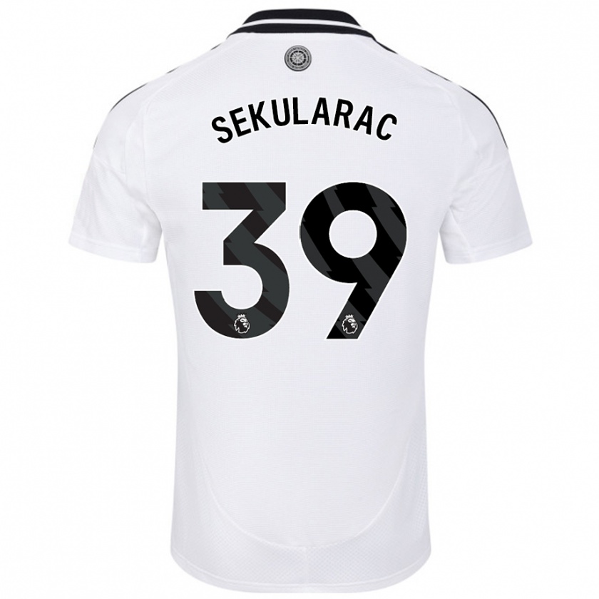 Kandiny Hombre Camiseta Kristian Sekularac #39 Blanco 1ª Equipación 2024/25 La Camisa Chile