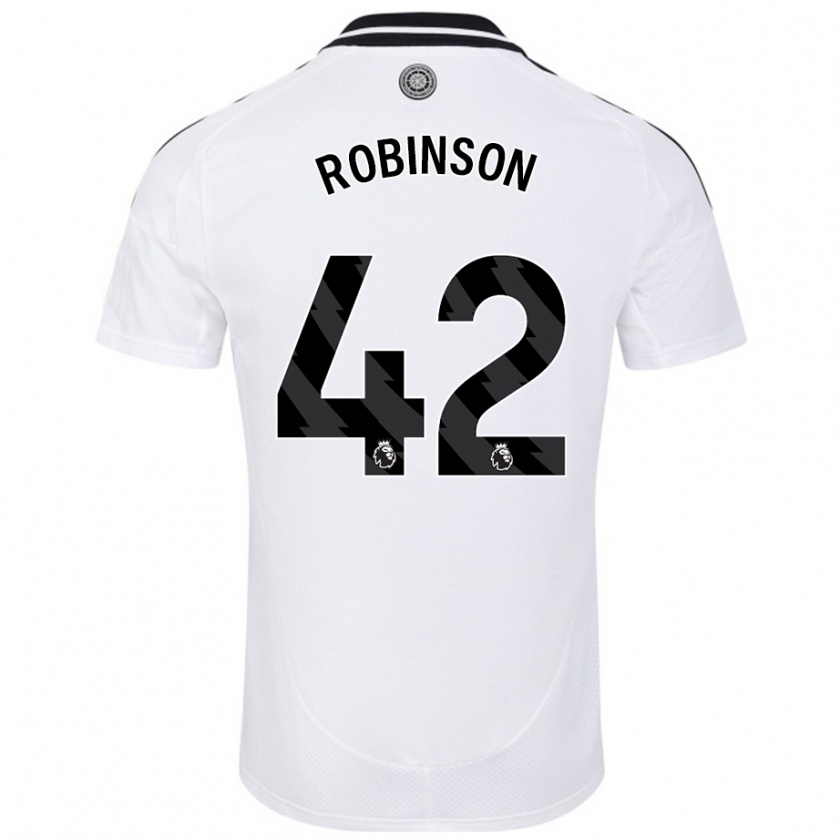 Kandiny Hombre Camiseta Charlie Robinson #42 Blanco 1ª Equipación 2024/25 La Camisa Chile