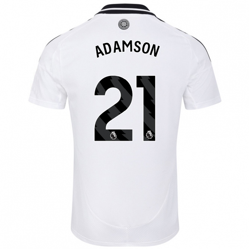 Kandiny Hombre Camiseta Sasha Adamson #21 Blanco 1ª Equipación 2024/25 La Camisa Chile