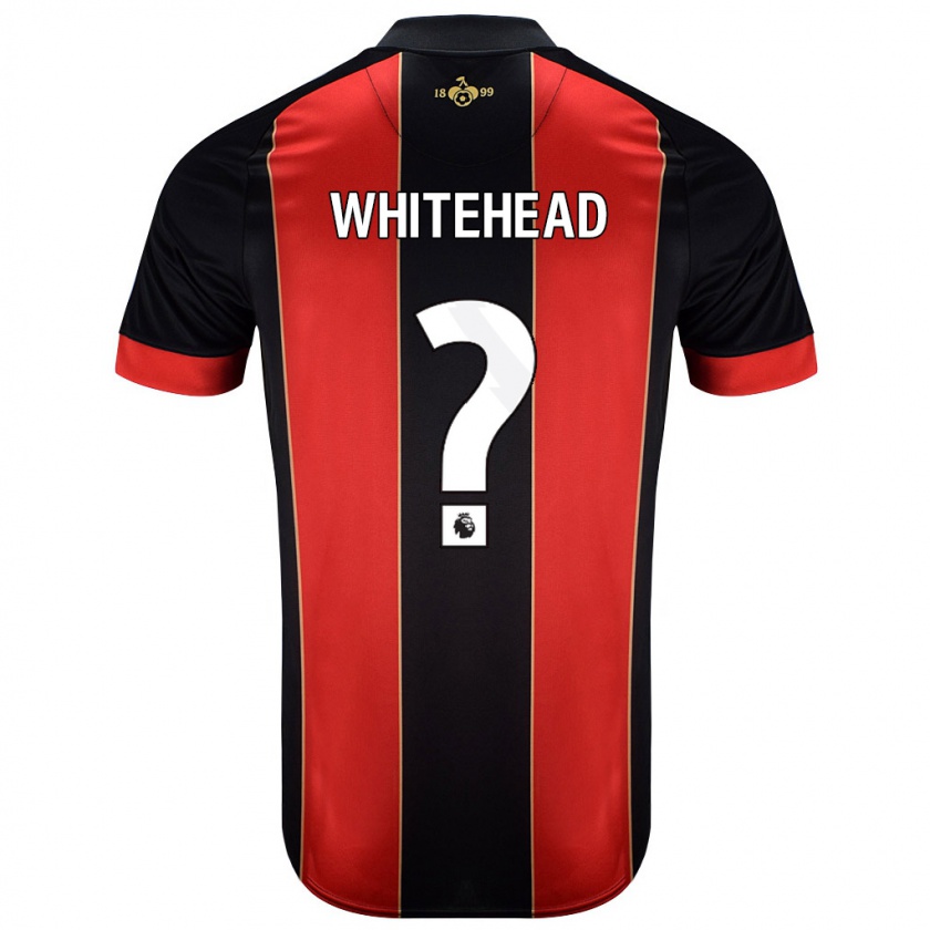 Kandiny Hombre Camiseta Tommy Whitehead #0 Rojo Negro 1ª Equipación 2024/25 La Camisa Chile