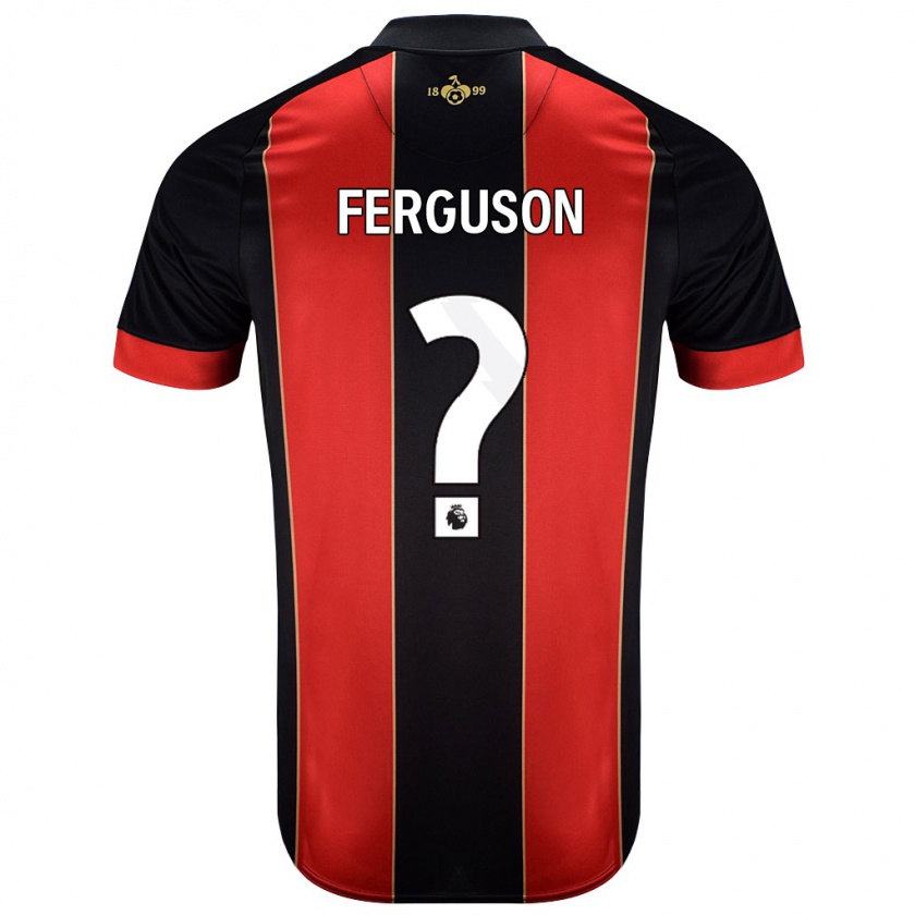 Kandiny Hombre Camiseta Josh Ferguson #0 Rojo Negro 1ª Equipación 2024/25 La Camisa Chile