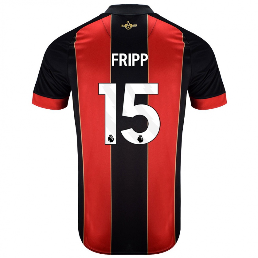 Kandiny Hombre Camiseta Kelly Fripp #15 Rojo Negro 1ª Equipación 2024/25 La Camisa Chile