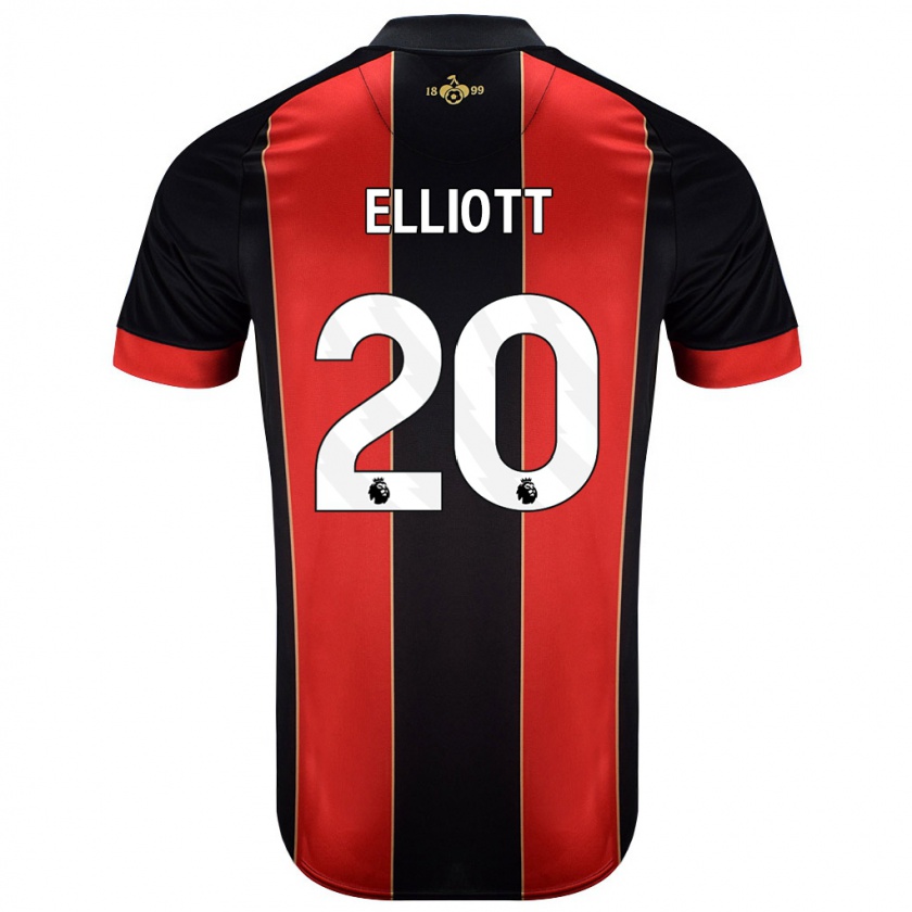 Kandiny Hombre Camiseta Kaitlyn Elliott #20 Rojo Negro 1ª Equipación 2024/25 La Camisa Chile