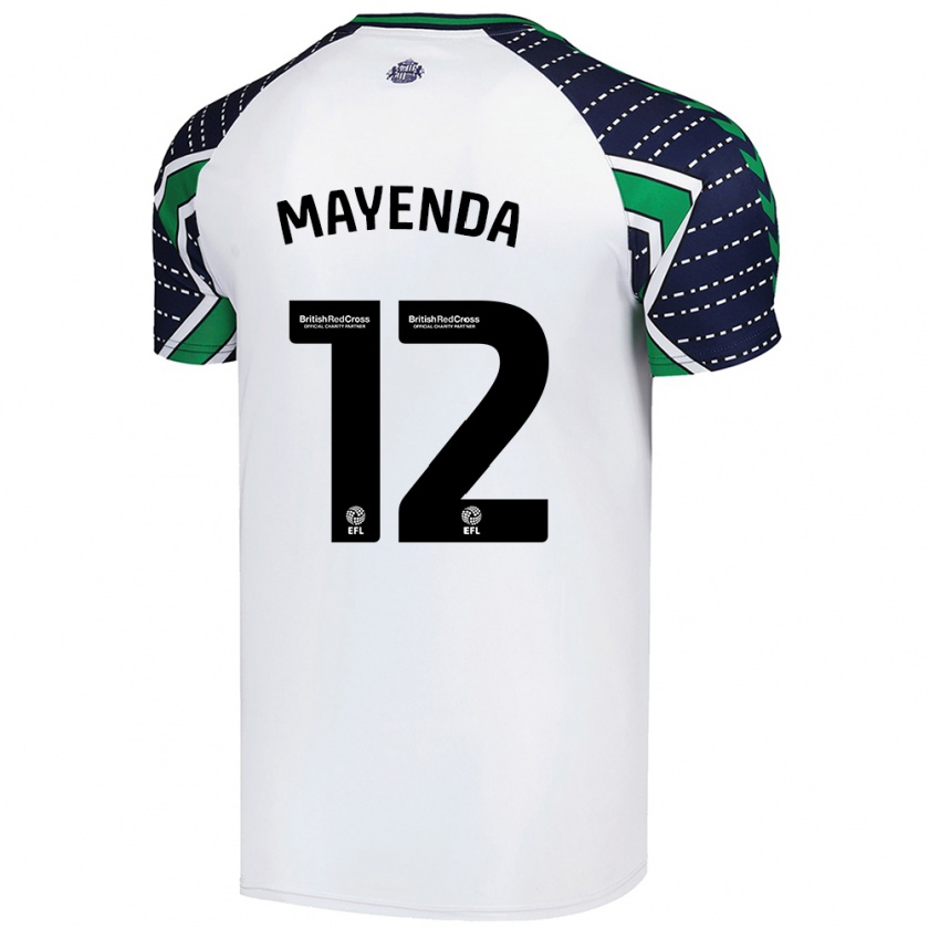 Kandiny Hombre Camiseta Eliezer Mayenda #12 Blanco 2ª Equipación 2024/25 La Camisa Chile