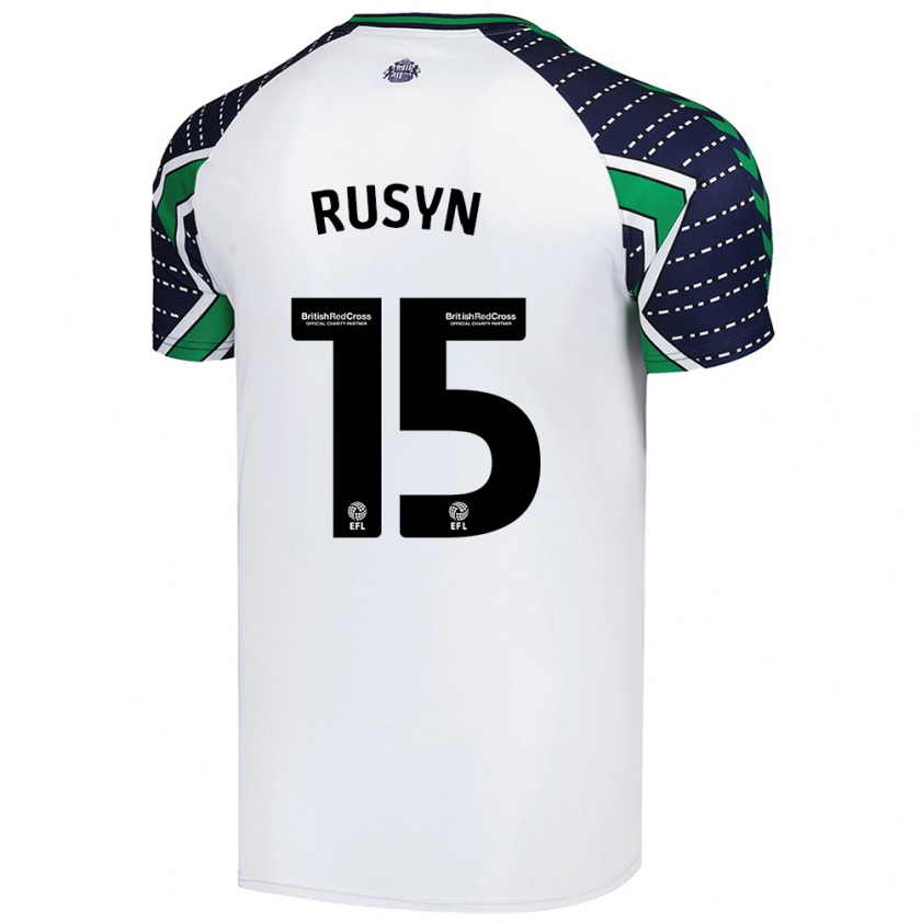 Kandiny Hombre Camiseta Nazariy Rusyn #15 Blanco 2ª Equipación 2024/25 La Camisa Chile