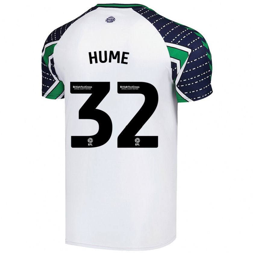 Kandiny Hombre Camiseta Trai Hume #32 Blanco 2ª Equipación 2024/25 La Camisa Chile