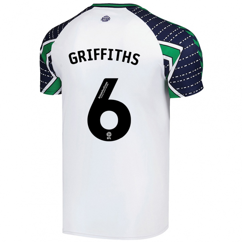 Kandiny Hombre Camiseta Louise Griffiths #6 Blanco 2ª Equipación 2024/25 La Camisa Chile