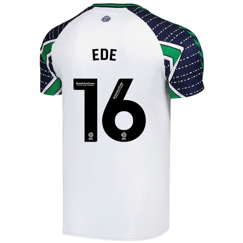 Kandiny Hombre Camiseta Grace Ede #16 Blanco 2ª Equipación 2024/25 La Camisa Chile