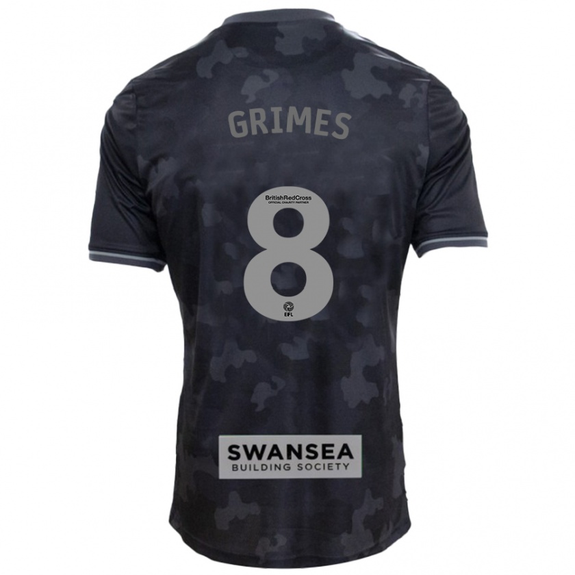 Kandiny Hombre Camiseta Matt Grimes #8 Negro 2ª Equipación 2024/25 La Camisa Chile