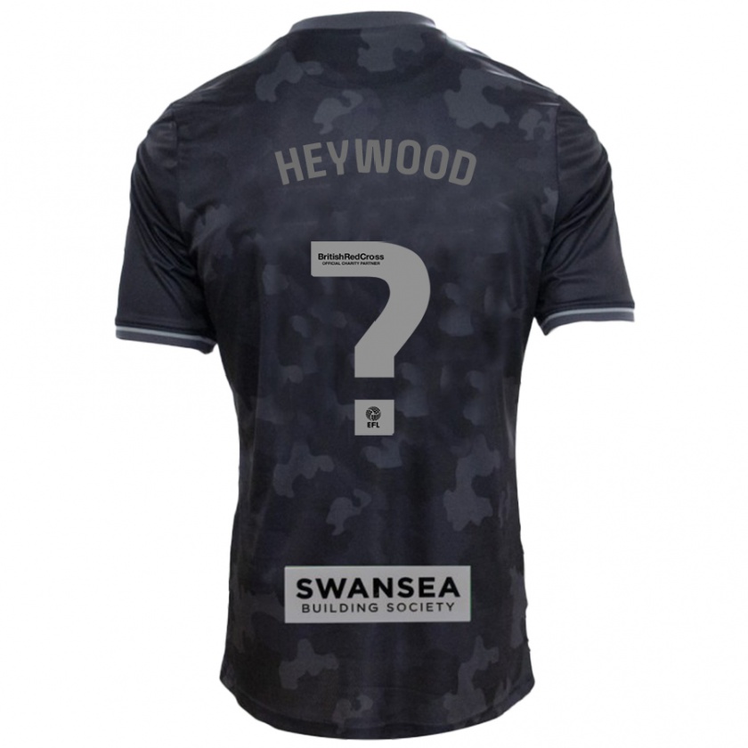 Kandiny Hombre Camiseta Carter Heywood #0 Negro 2ª Equipación 2024/25 La Camisa Chile