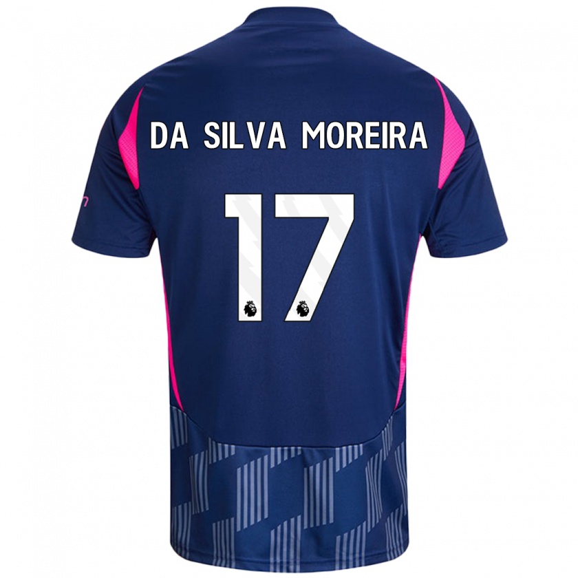 Kandiny Hombre Camiseta Eric Da Silva Moreira #17 Azul Real Rosa 2ª Equipación 2024/25 La Camisa Chile