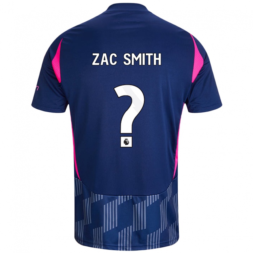 Kandiny Hombre Camiseta Zac Smith #0 Azul Real Rosa 2ª Equipación 2024/25 La Camisa Chile