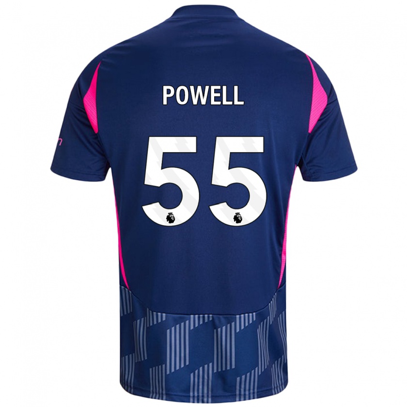 Kandiny Hombre Camiseta Josh Powell #55 Azul Real Rosa 2ª Equipación 2024/25 La Camisa Chile