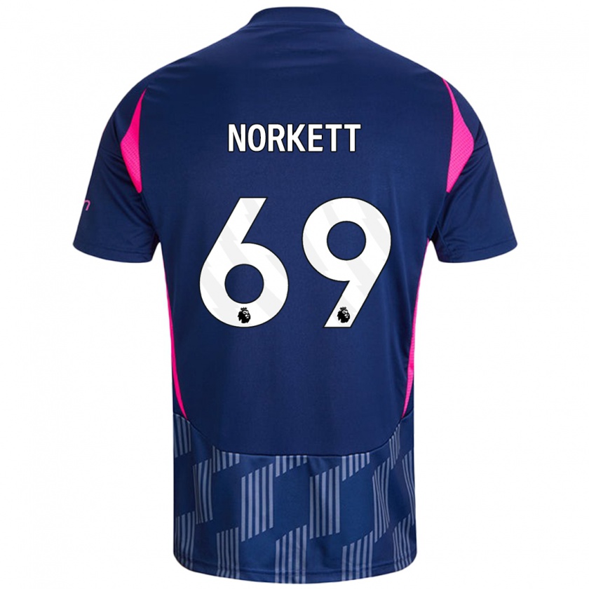 Kandiny Hombre Camiseta Manni Norkett #69 Azul Real Rosa 2ª Equipación 2024/25 La Camisa Chile