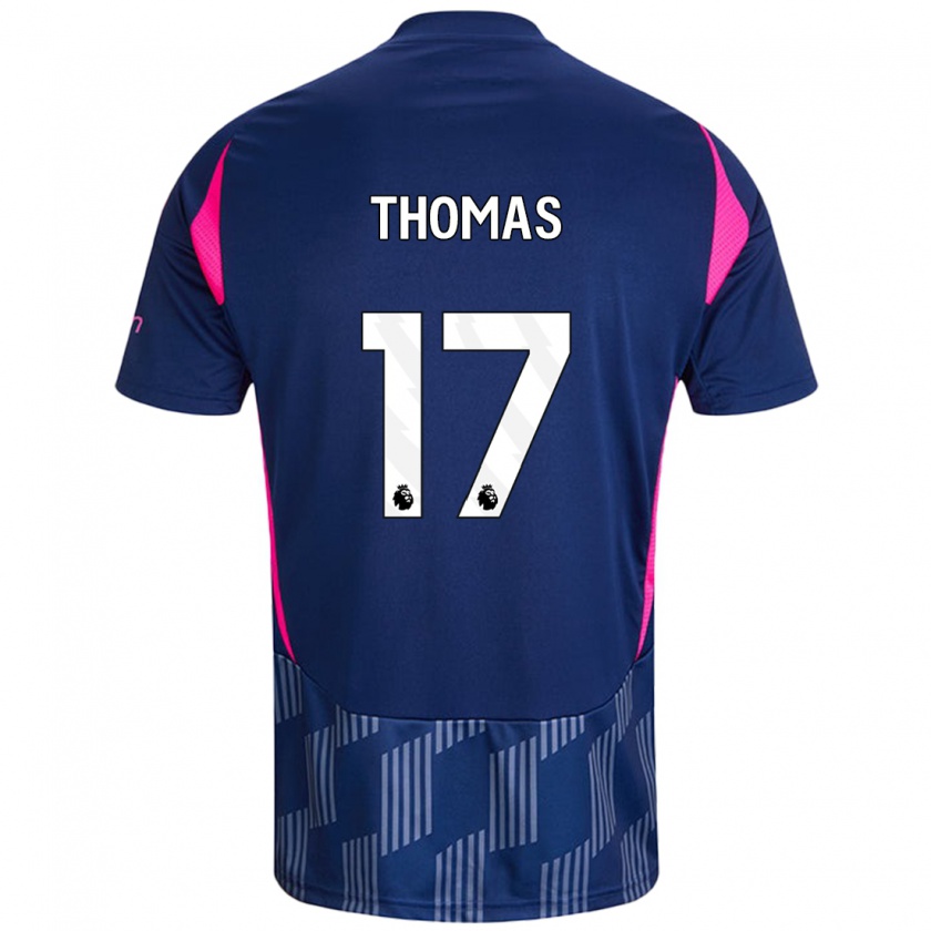 Kandiny Hombre Camiseta Freya Thomas #17 Azul Real Rosa 2ª Equipación 2024/25 La Camisa Chile