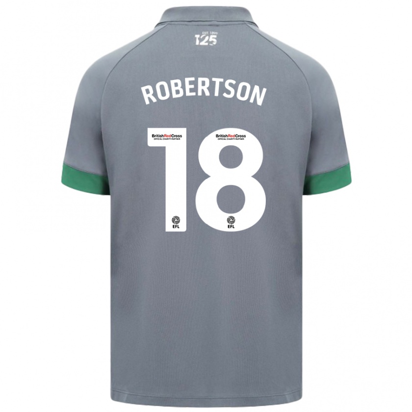 Kandiny Hombre Camiseta Alex Robertson #18 Gris Oscuro 2ª Equipación 2024/25 La Camisa Chile