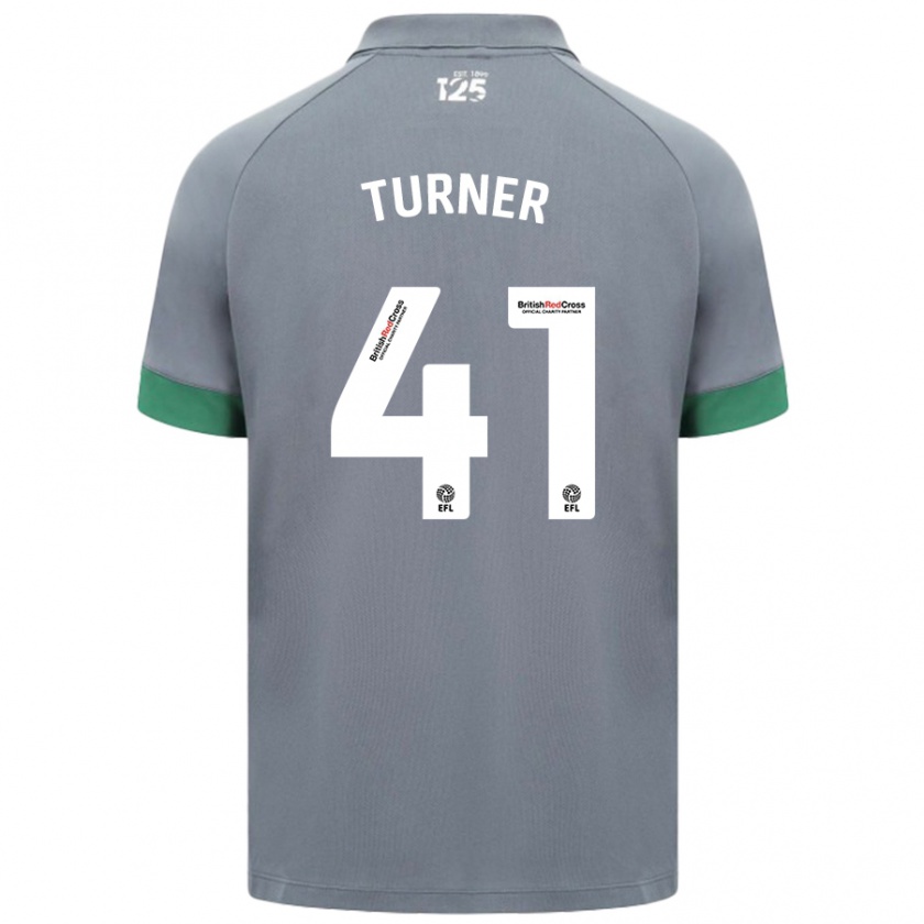 Kandiny Hombre Camiseta Matthew Turner #41 Gris Oscuro 2ª Equipación 2024/25 La Camisa Chile