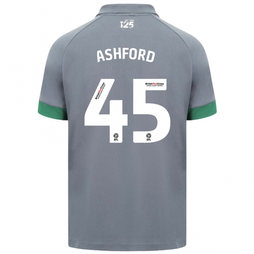 Kandiny Hombre Camiseta Cian Ashford #45 Gris Oscuro 2ª Equipación 2024/25 La Camisa Chile