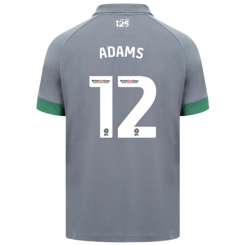 Kandiny Hombre Camiseta Kelly Adams #12 Gris Oscuro 2ª Equipación 2024/25 La Camisa Chile