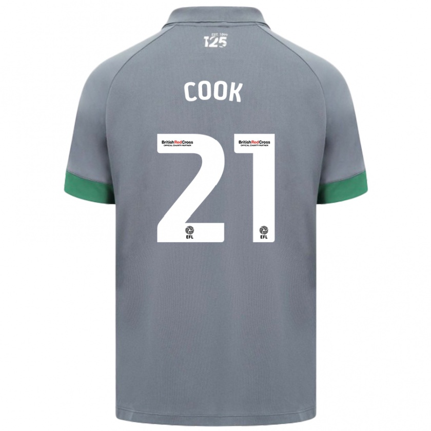 Kandiny Hombre Camiseta Mikayla Cook #21 Gris Oscuro 2ª Equipación 2024/25 La Camisa Chile