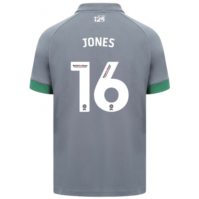 Kandiny Hombre Camiseta Ellie Jones #16 Gris Oscuro 2ª Equipación 2024/25 La Camisa Chile