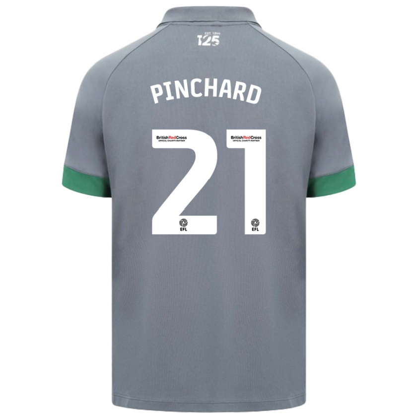 Kandiny Hombre Camiseta Cerys Pinchard #21 Gris Oscuro 2ª Equipación 2024/25 La Camisa Chile