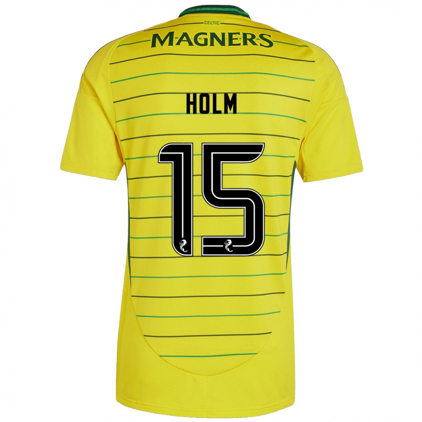 Kandiny Hombre Camiseta Odin Thiago Holm #15 Amarillo 2ª Equipación 2024/25 La Camisa Chile