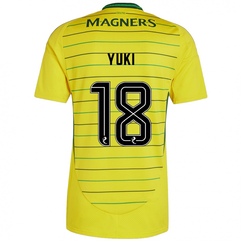 Kandiny Hombre Camiseta Yuki Kobayashi #18 Amarillo 2ª Equipación 2024/25 La Camisa Chile