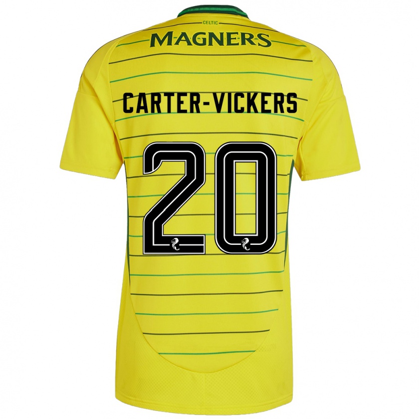 Kandiny Hombre Camiseta Cameron Carter-Vickers #20 Amarillo 2ª Equipación 2024/25 La Camisa Chile