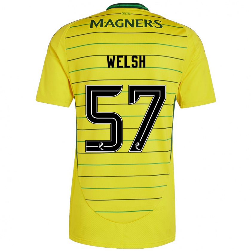 Kandiny Hombre Camiseta Stephen Welsh #57 Amarillo 2ª Equipación 2024/25 La Camisa Chile