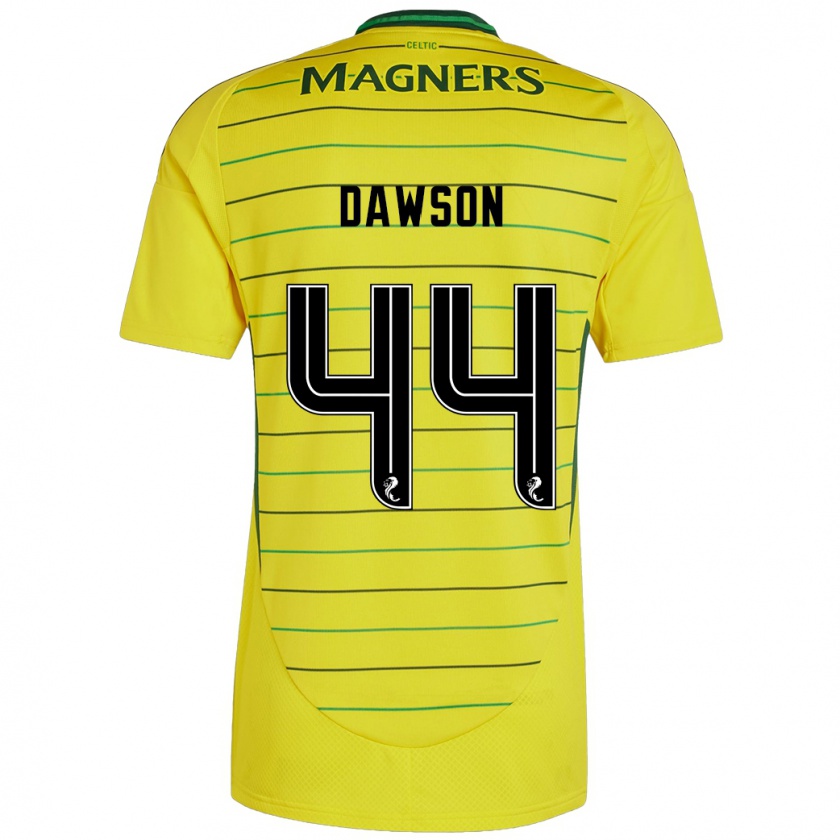 Kandiny Hombre Camiseta Joey Dawson #44 Amarillo 2ª Equipación 2024/25 La Camisa Chile