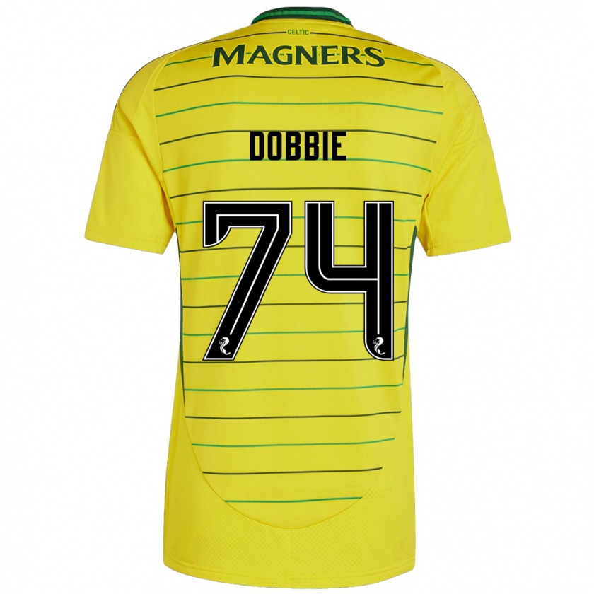 Kandiny Hombre Camiseta Lewis Dobbie #74 Amarillo 2ª Equipación 2024/25 La Camisa Chile