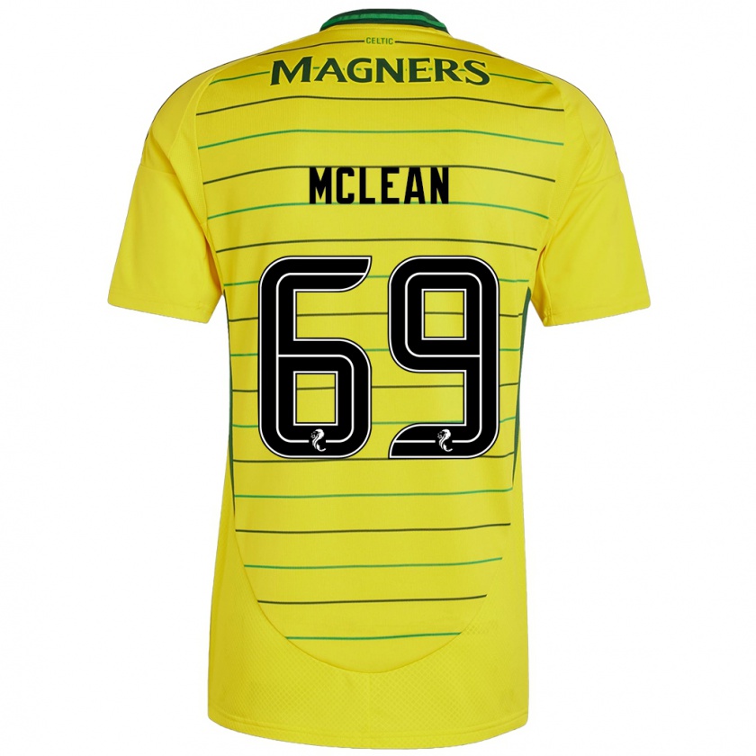 Kandiny Hombre Camiseta Kai Mclean #69 Amarillo 2ª Equipación 2024/25 La Camisa Chile