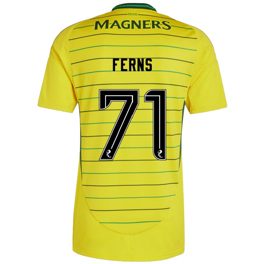 Kandiny Hombre Camiseta Abbie Ferns #71 Amarillo 2ª Equipación 2024/25 La Camisa Chile