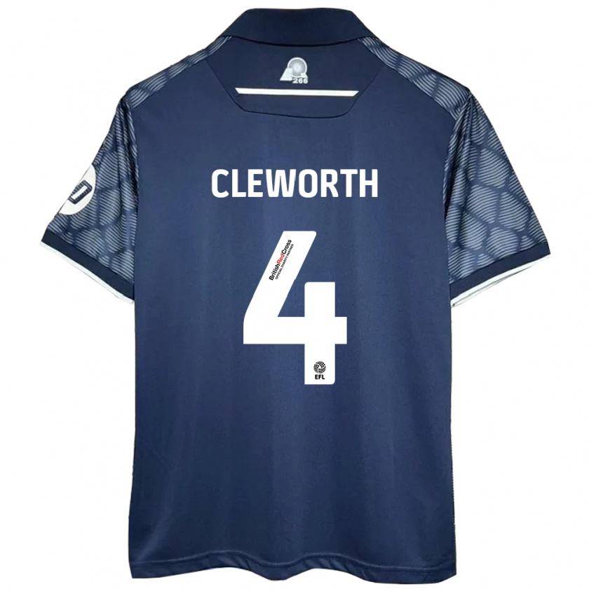 Kandiny Hombre Camiseta Max Cleworth #4 Negro 2ª Equipación 2024/25 La Camisa Chile