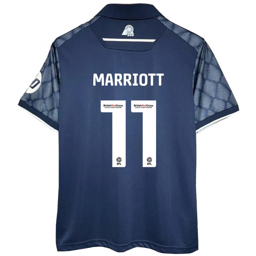 Kandiny Hombre Camiseta Jack Marriott #11 Negro 2ª Equipación 2024/25 La Camisa Chile