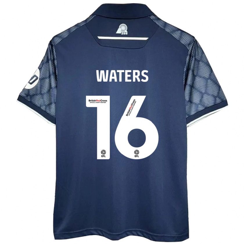 Kandiny Hombre Camiseta Billy Waters #16 Negro 2ª Equipación 2024/25 La Camisa Chile