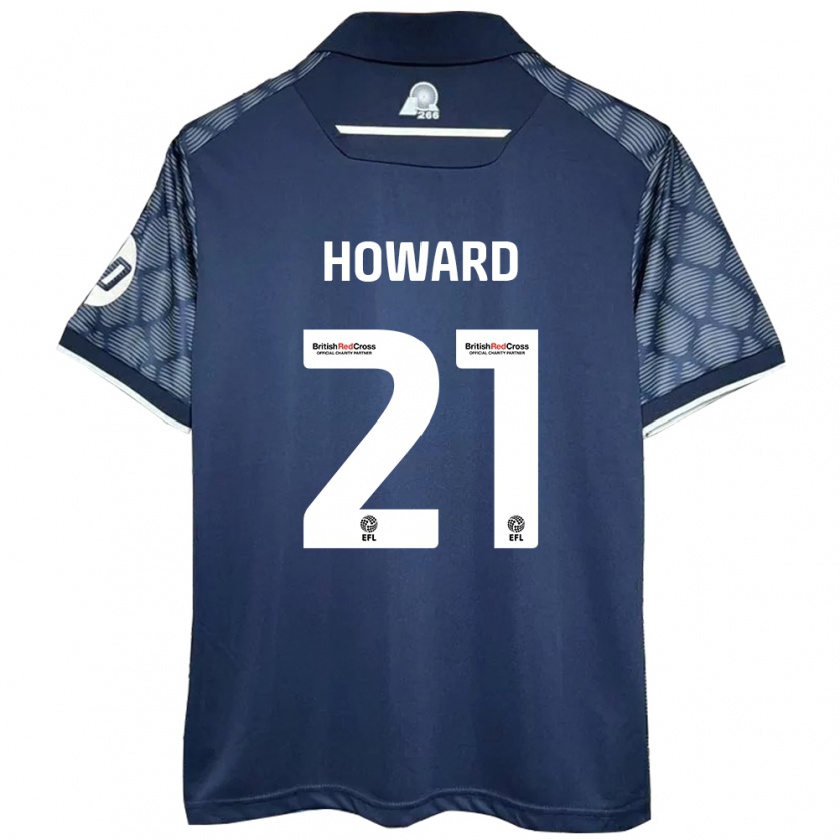 Kandiny Hombre Camiseta Mark Howard #21 Negro 2ª Equipación 2024/25 La Camisa Chile