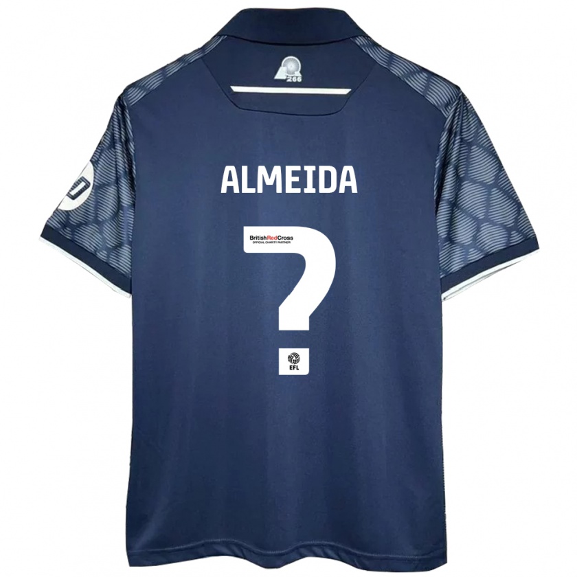 Kandiny Hombre Camiseta Daymeon Almeida #0 Negro 2ª Equipación 2024/25 La Camisa Chile