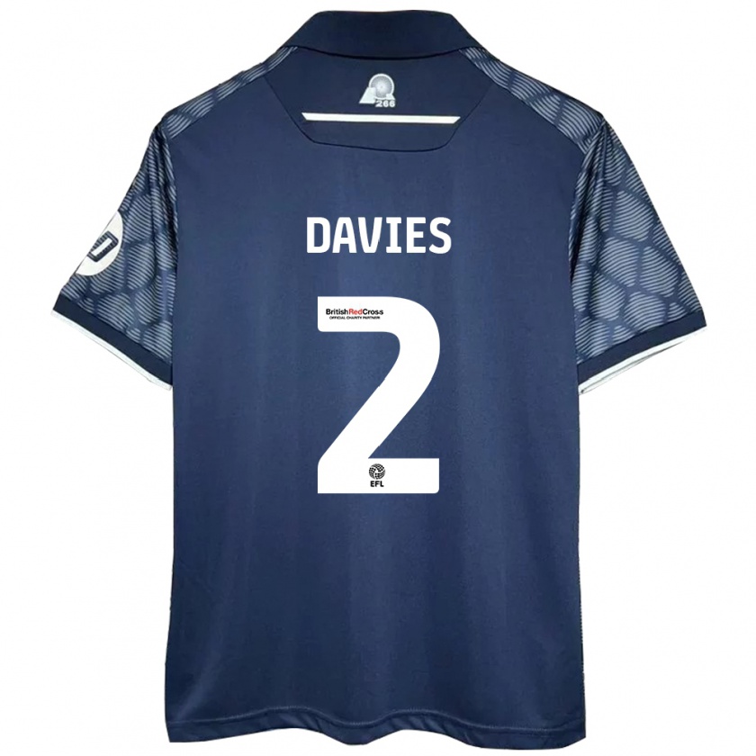 Kandiny Hombre Camiseta Phoebe Davies #2 Negro 2ª Equipación 2024/25 La Camisa Chile