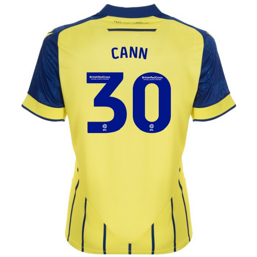 Kandiny Hombre Camiseta Ted Cann #30 Amarillo Azul 2ª Equipación 2024/25 La Camisa Chile