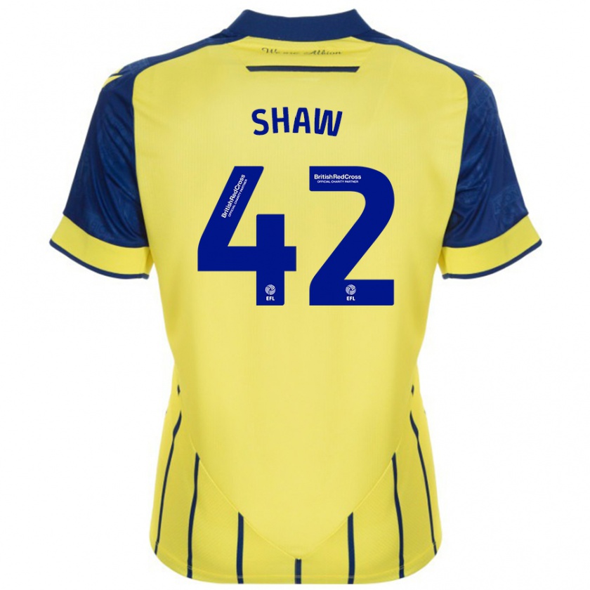 Kandiny Hombre Camiseta Josh Shaw #42 Amarillo Azul 2ª Equipación 2024/25 La Camisa Chile