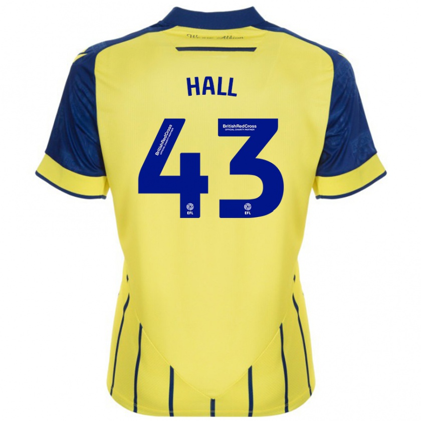 Kandiny Hombre Camiseta Reece Hall #43 Amarillo Azul 2ª Equipación 2024/25 La Camisa Chile