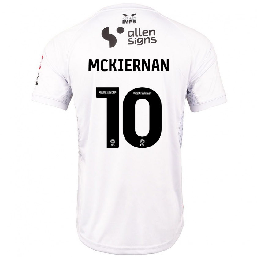 Kandiny Hombre Camiseta Jj Mckiernan #10 Rojo Blanco 2ª Equipación 2024/25 La Camisa Chile