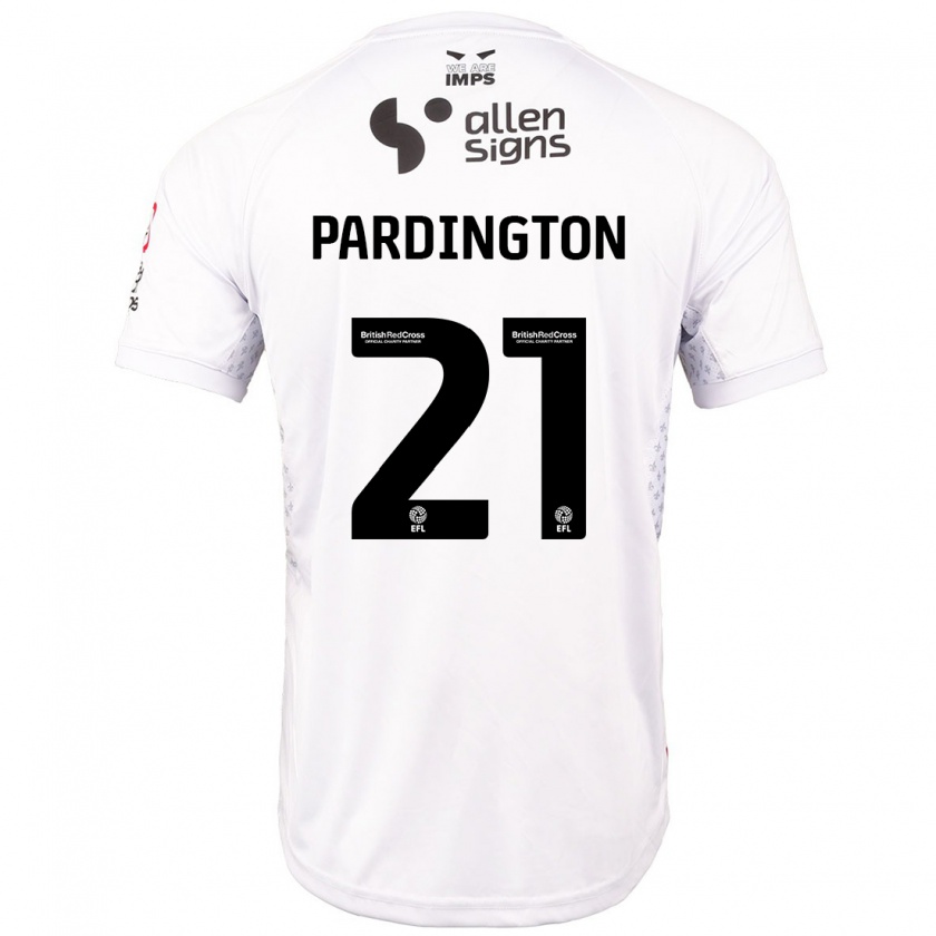 Kandiny Hombre Camiseta Jamie Pardington #21 Rojo Blanco 2ª Equipación 2024/25 La Camisa Chile