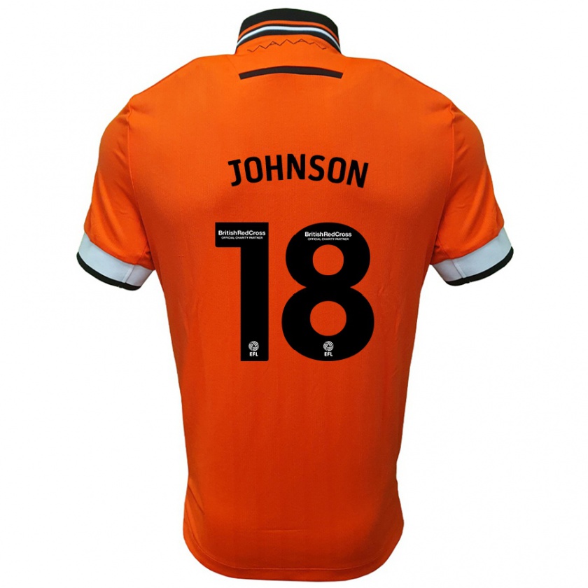 Kandiny Hombre Camiseta Marvin Johnson #18 Naranja Blanco 2ª Equipación 2024/25 La Camisa Chile