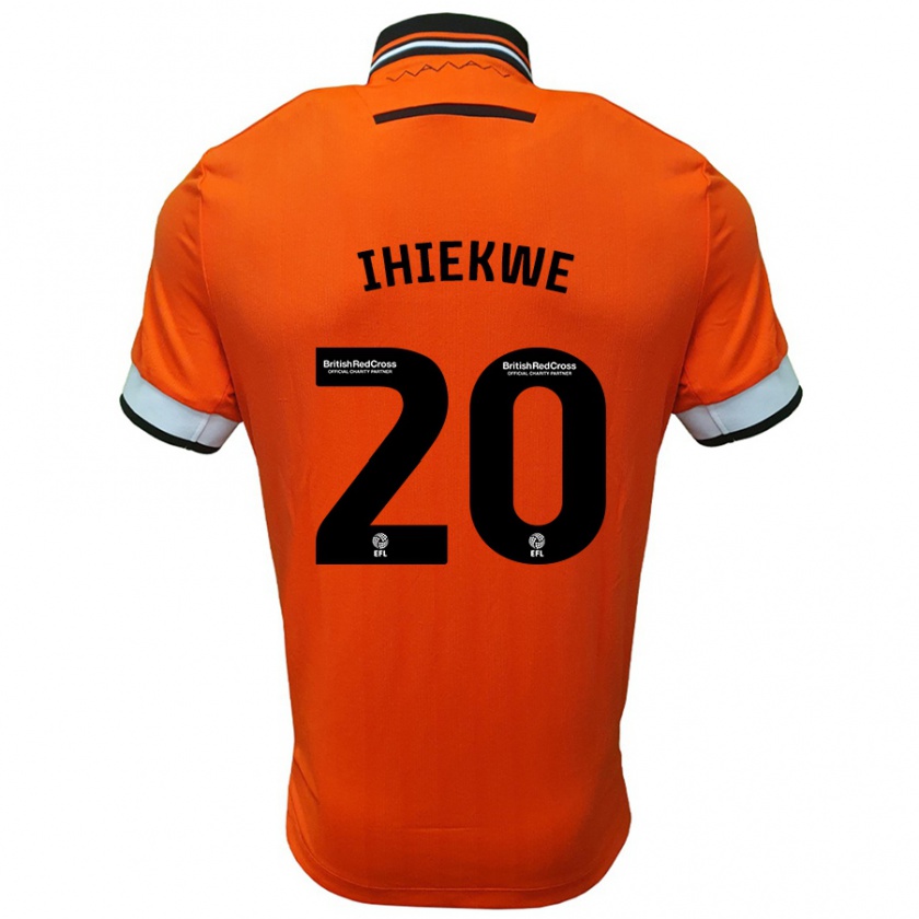 Kandiny Hombre Camiseta Michael Ihiekwe #20 Naranja Blanco 2ª Equipación 2024/25 La Camisa Chile