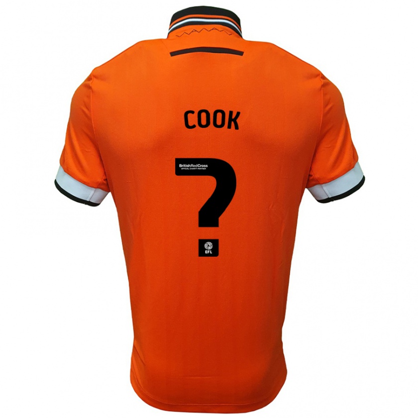 Kandiny Hombre Camiseta Luke Cook #0 Naranja Blanco 2ª Equipación 2024/25 La Camisa Chile